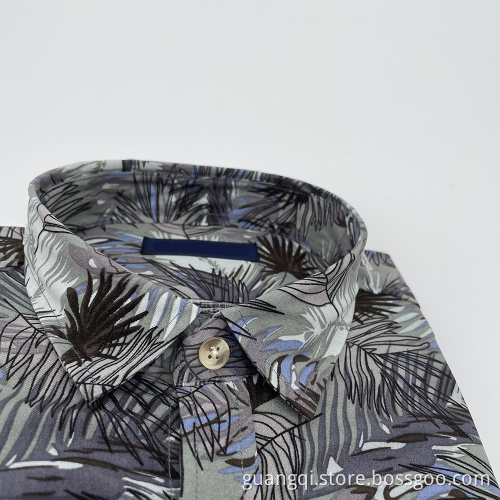 High quality custom cartoon leaf shirt for men